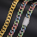 18MM Glow Curve Cuban Link Chain – “Luminous Wave” Edition White Gold 8 IN (Bracelet) - Shop Gold Supply
