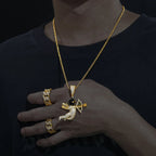 Angel Shooter Moissanite Pendant – “Love Struck” Edition Yellow Gold - Shop Gold Supply