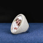 Custom Iced Photo Memory Ring – “Eternal Portrait” Edition VVS1 5A CZ Yellow Gold 9 - Shop Gold Supply