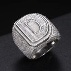 Custom Initial Iced Ring – “Prime Letter” Edition A 7 - Shop Gold Supply