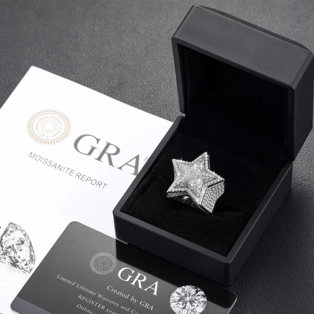 Five-Point Star Pavé Ring – “Supernova Shine” Edition - The Gold Supply