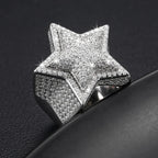 Five-Point Star Pavé Ring – “Supernova Shine” Edition - The Gold Supply