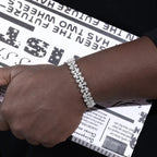 Gothic Ice Link Bracelet – “Sanctuary Shine” Edition VVS 5A CZ 6 IN White Gold - Shop Gold Supply