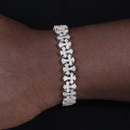 Gothic Ice Link Bracelet – “Sanctuary Shine” Edition VVS 5A CZ 6 IN White Gold - Shop Gold Supply