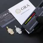 Iced Hamsa Moissanite Pendant – “Divine Protection” Edition Yellow Gold - Shop Gold Supply