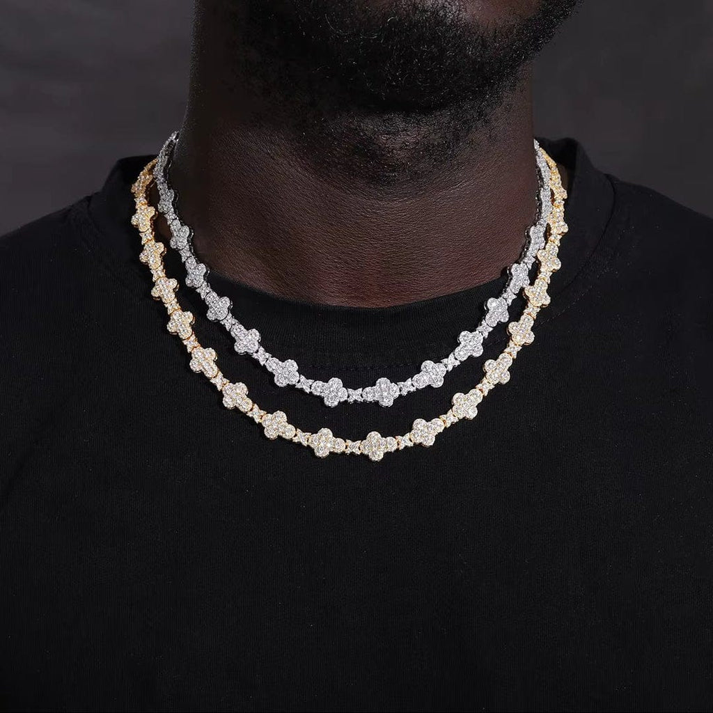 Iced Trinity Link Chain – “Blessed Radiance” Edition - The Gold Supply