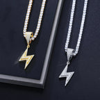 Lightning Moissanite Pendant – “Voltage Strike” Edition Yellow Gold - Shop Gold Supply