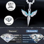 Moissanite Glow Angel Dagger Pendant – “Heaven’s Edge” Edition - The Gold Supply