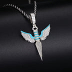 Moissanite Glow Angel Dagger Pendant – “Heaven’s Edge” Edition - The Gold Supply