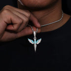 Moissanite Glow Angel Dagger Pendant – “Heaven’s Edge” Edition - The Gold Supply