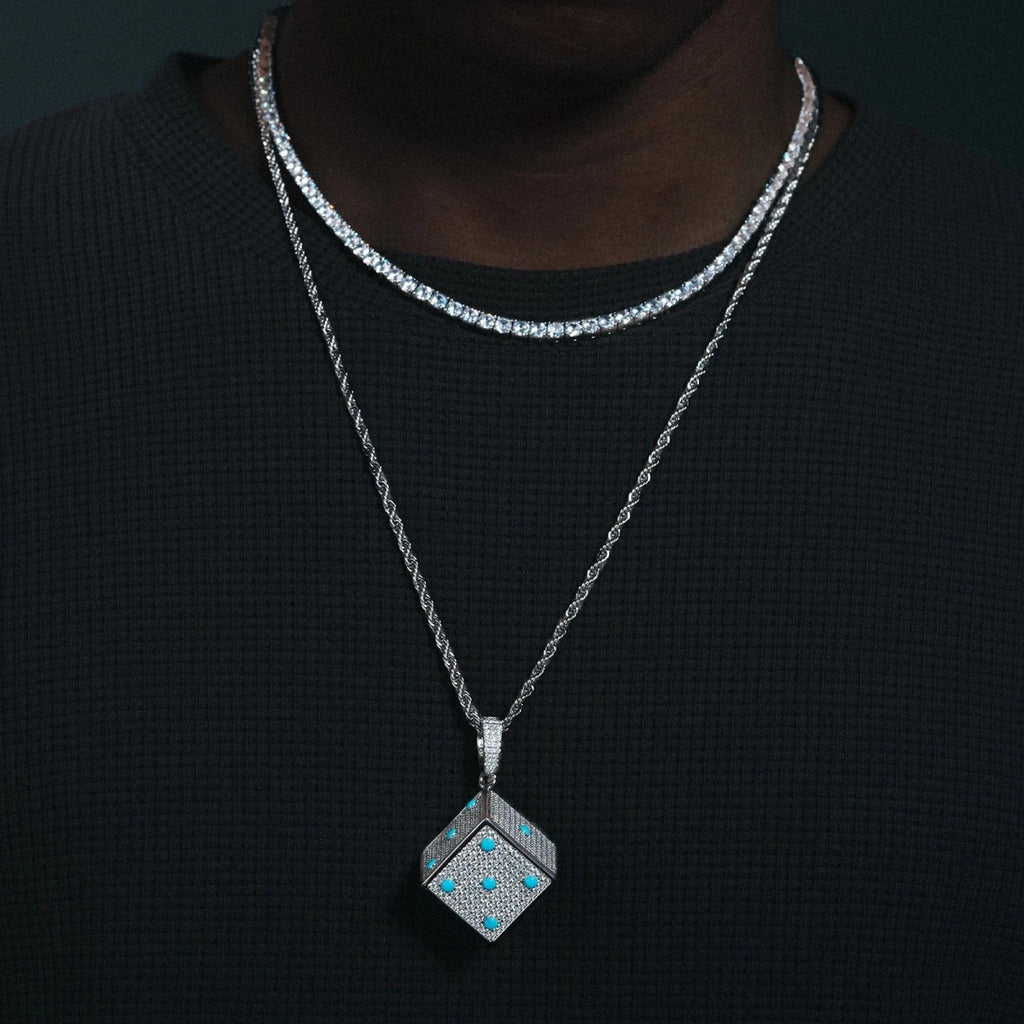 Moissanite Glow Dice Pendant – “High Roller” Edition - Shop Gold Supply