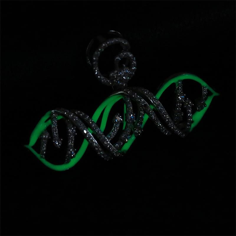 Moissanite Glow DNA Pendant – “Born Different” Edition - Shop Gold Supply