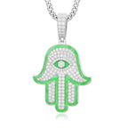 Moissanite Glow Hamsa Pendant – “Guardian Light” Edition - Shop Gold Supply