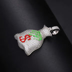 Moissanite Glow Money Bag Pendant – “Secure the Bag” Edition - The Gold Supply