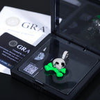 Moissanite Glow Skull & Crossbones Glow Pendant – “Toxic Drip” Edition - Shop Gold Supply