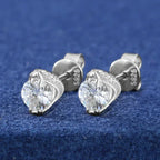 Moissanite Snakehead Stud Earrings – “Venom Strike” Edition White Gold - Shop Gold Supply