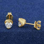 Moissanite Snakehead Stud Earrings – “Venom Strike” Edition White Gold - Shop Gold Supply