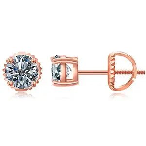 Moissanite Stud Earrings 3MM 925 Silver Rose Gold - Shop Gold Supply