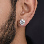 Moissanite Stud Earrings 3MM 925 Silver White Gold - Shop Gold Supply