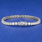 2MM / White Gold / 6 IN Moissanite Tennis Bracelet – “Eternal Shine” Edition - The Gold Supply