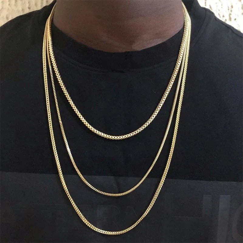 Never Tarnish 3MM Franco Chain – “Endless Flow” Edition 18 IN White Gold - Shop Gold Supply