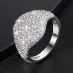 Pavé Wave Dome Ring – “Glacier Crest” Edition 6 - Shop Gold Supply