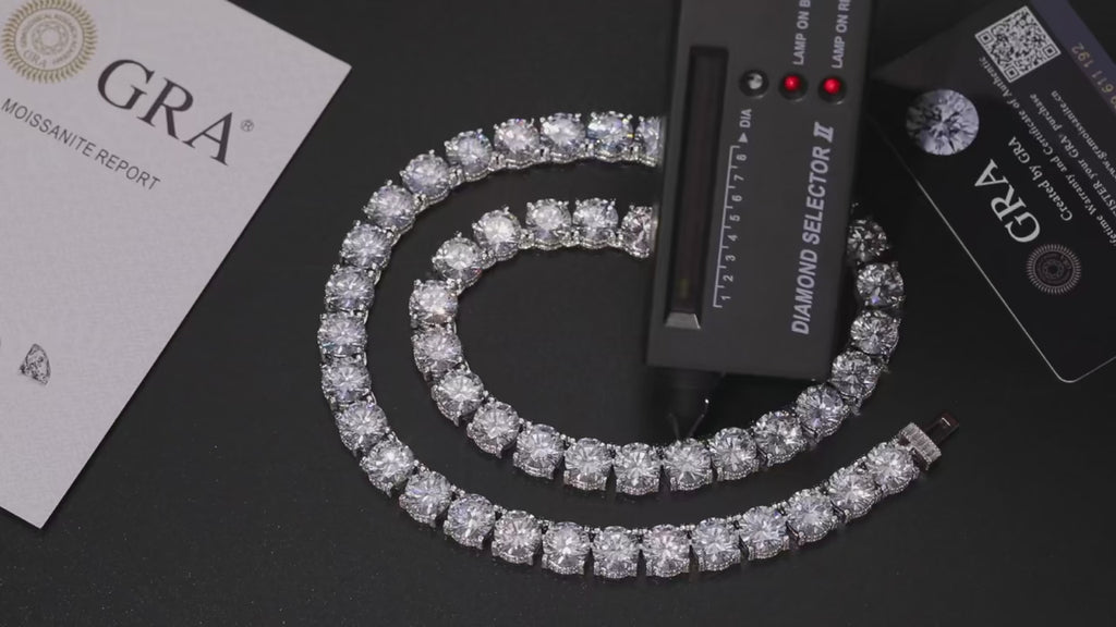 Iced Titan Moissanite Side Set Tennis Chain – “Heavyweight Halo” Edition