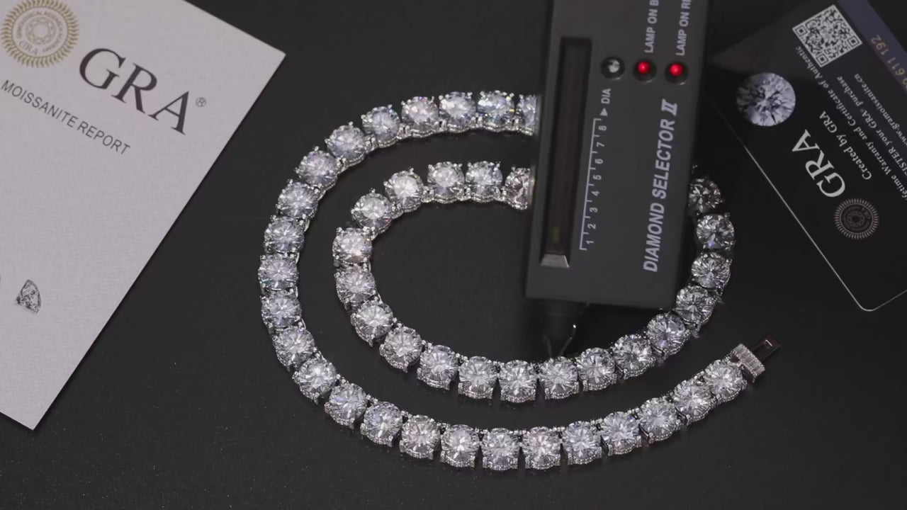 Iced Titan Moissanite Side Set Tennis Chain – “Heavyweight Halo” Edition