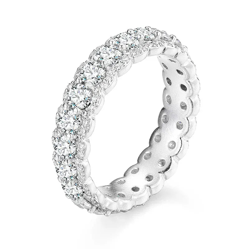 10 Radiant Eternity Band Moissanite Ring – “Infinite Ice” Edition - The Gold Supply