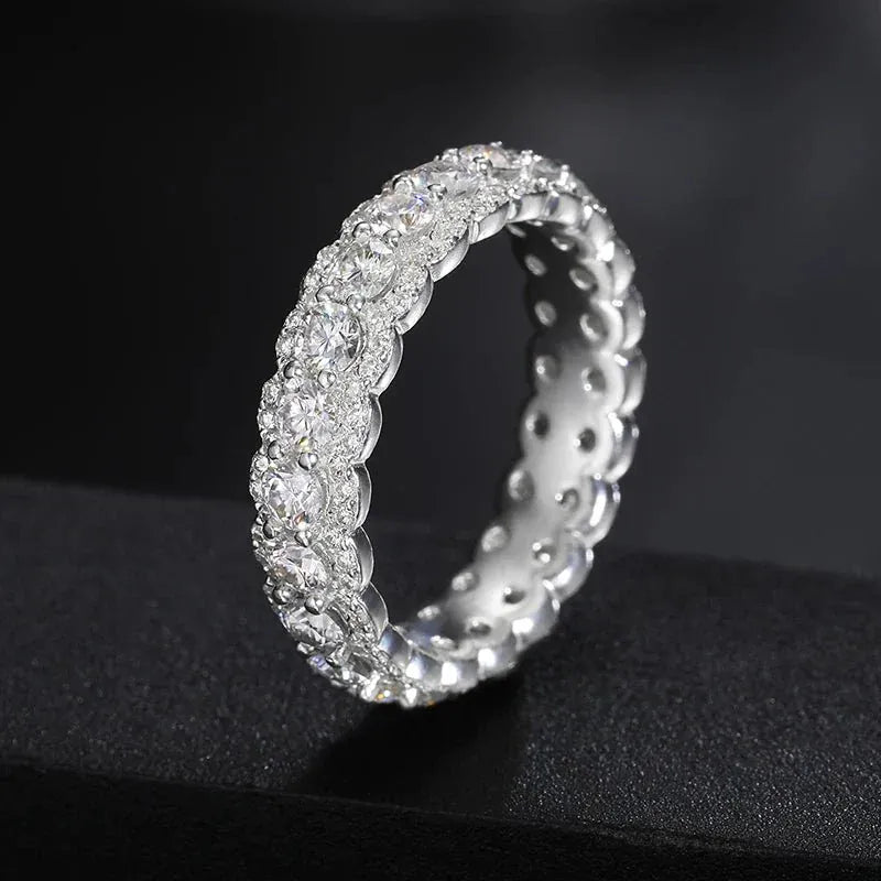 Radiant Eternity Band Moissanite Ring – “Infinite Ice” Edition - The Gold Supply