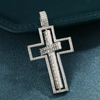 Reversible Iced Cross Pendant – “Double Blessing” Edition 30 IN FREE Rope - Shop Gold Supply