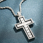 Reversible Iced Cross Pendant – “Double Blessing” Edition 30 IN FREE Rope - Shop Gold Supply