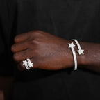 Shooting Star Wrap Bangle Bracelet – “Cosmic Trail” Edition VVS 5A CZ 7 IN - Shop Gold Supply