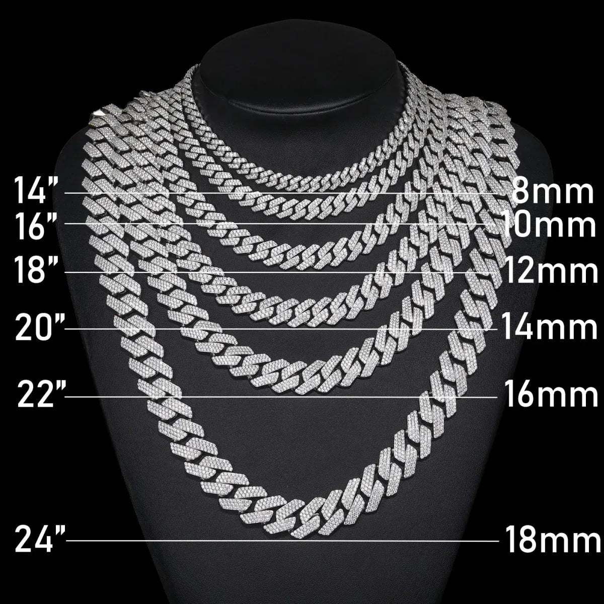 Square-Edge Cuban Link Chain – “Arctic Edge” Edition - The Gold Supply