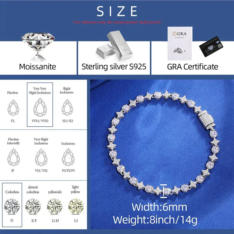 Starburst Tennis Bracelet – “Constellation Links” Edition - The Gold Supply