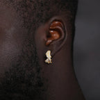 Thorn Clip Earrings – “Icebound Thorns” Edition Moissanite Yellow Gold 1pc - Shop Gold Supply