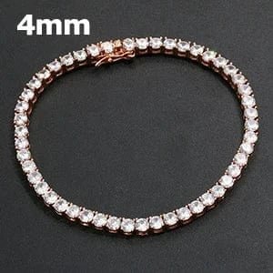 Rose Gold / 7 IN / 4MM VVS1 Tennis Bracelet – “Diamond Line” Edition - The Gold Supply