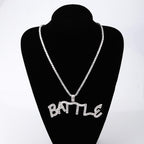 Custom Baguette Letter Necklace Gold 4MM Tennis 18 IN - Shop Gold Supply