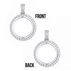 Custom Double Sided Photo Necklace Silver Rope 18 IN - Shop Gold Supply