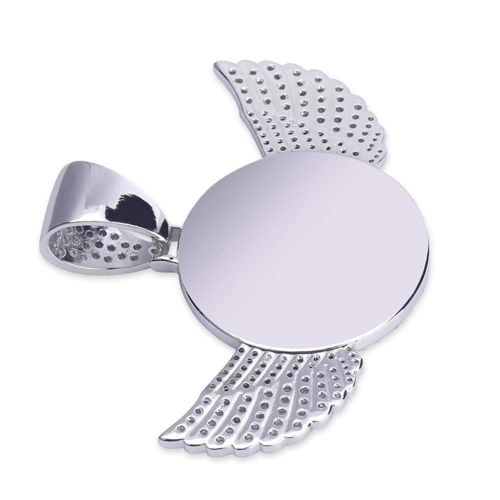 Custom Wings Photo Necklace Gold Rope 18 IN - Shop Gold Supply